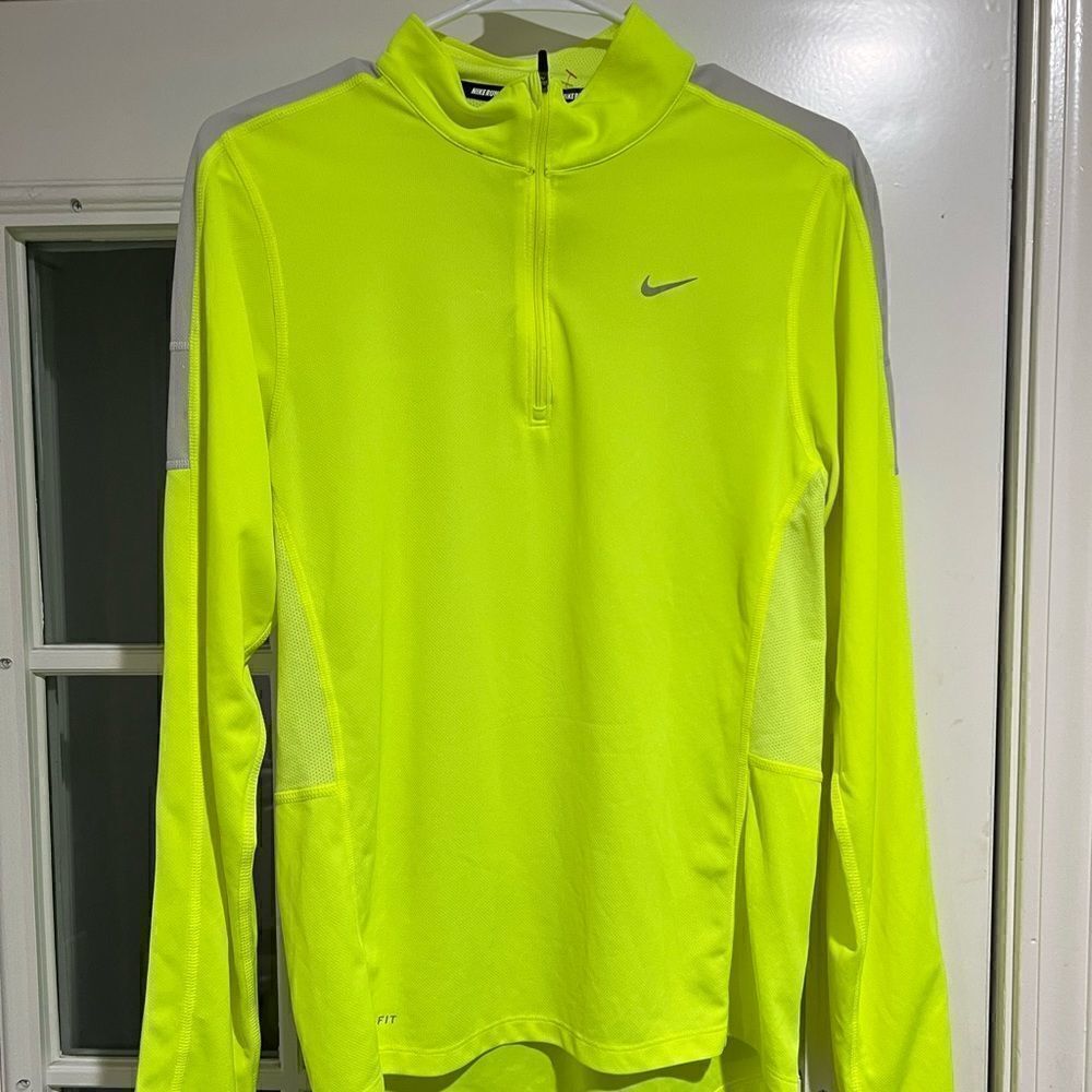Nike Women's Lightspeed Racer Jacket Volt/Reflective Silver Size Small